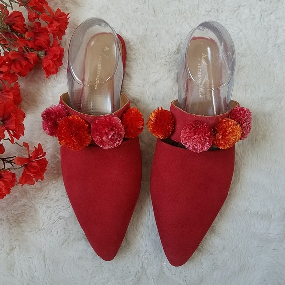 Anthropologie Pom-Strapped Slides - Picture 2 of 9